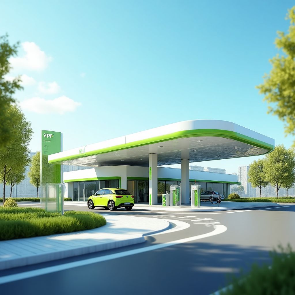 Concepto de estación de servicio del futuro de YPF